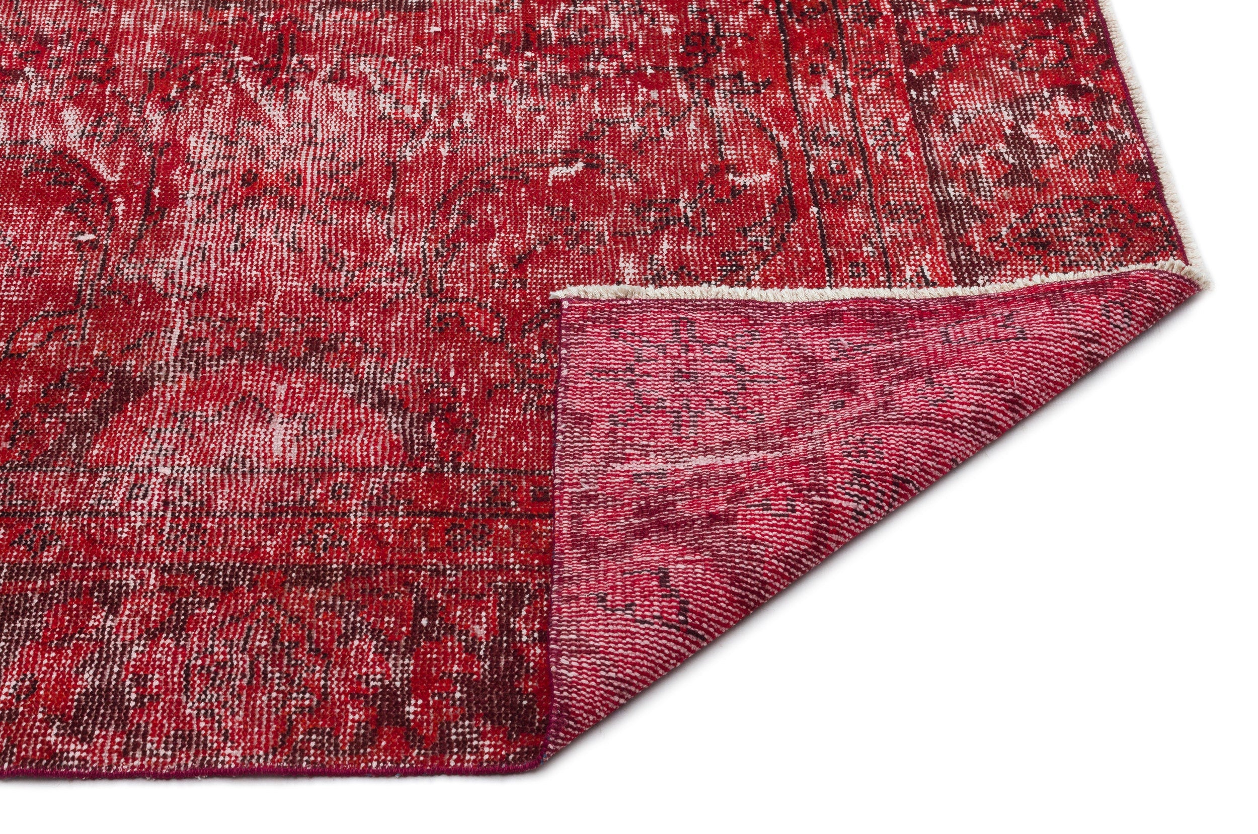 Atina Red Vintage Wool Handmade Area Rug 6'0" x 9'11"