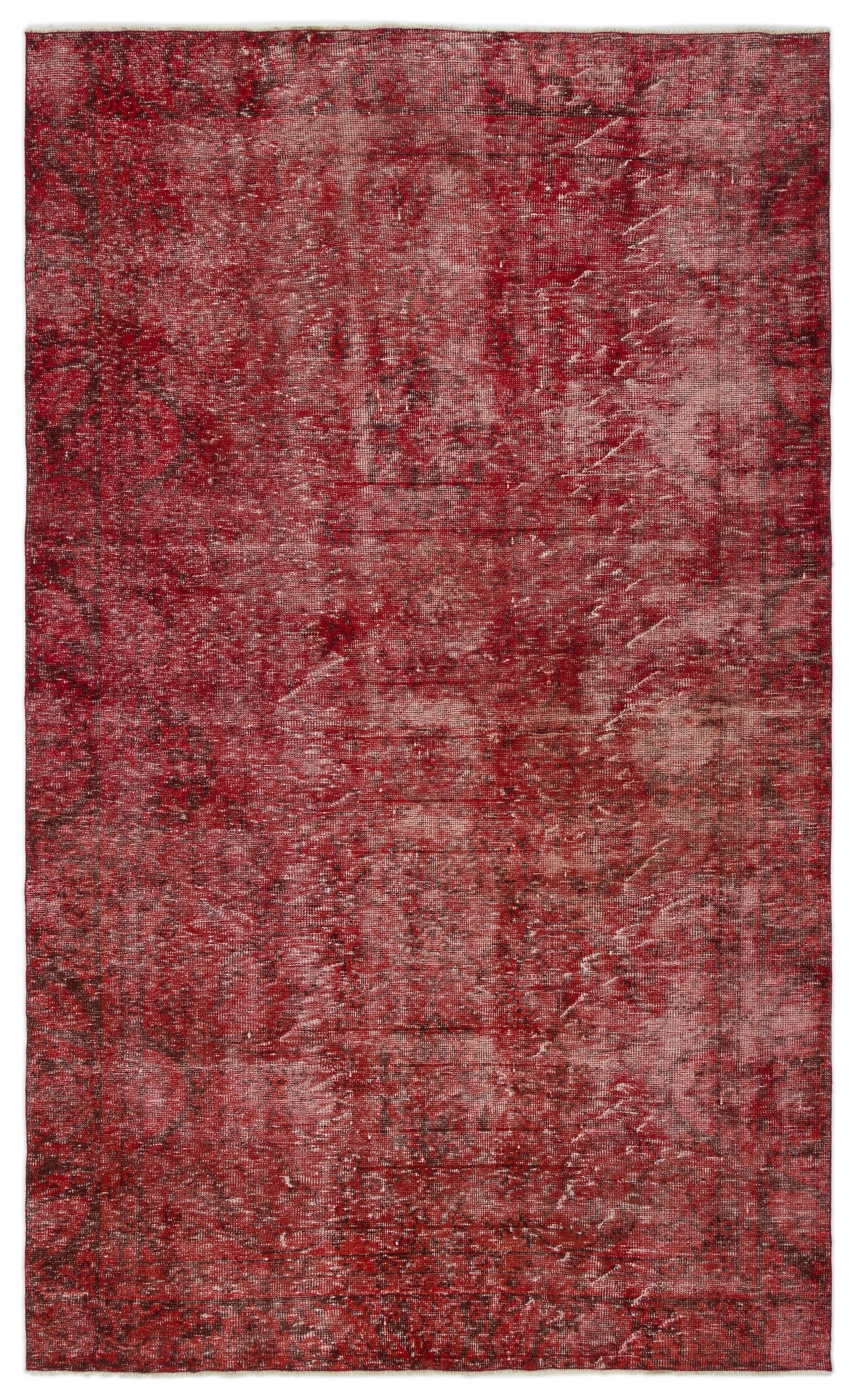 Atina Red Vintage Wool Handmade Area Rug 6'0" x 9'11"
