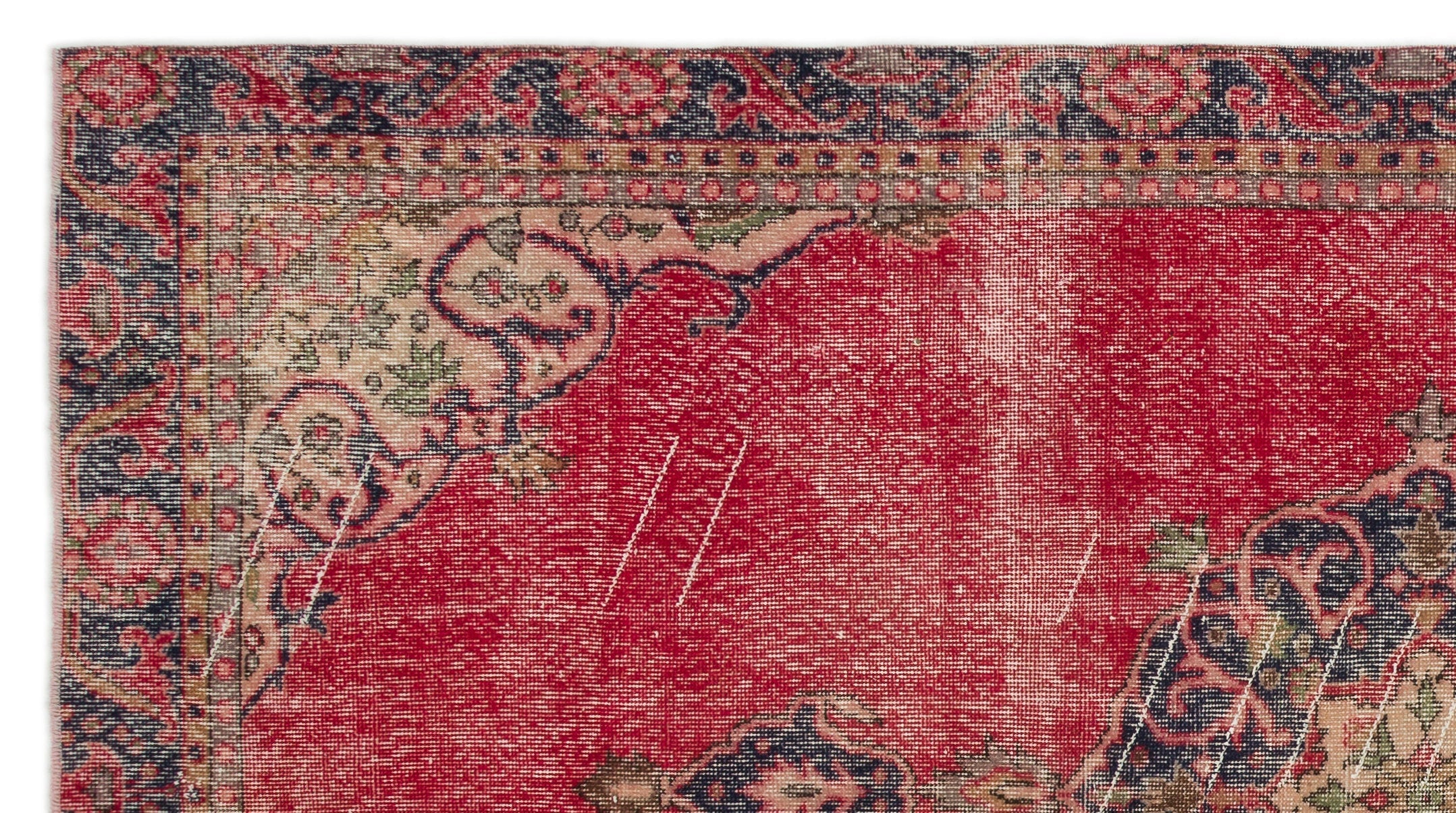 Atina Red Vintage Wool Handmade Area Rug 6'2" x 8'10"
