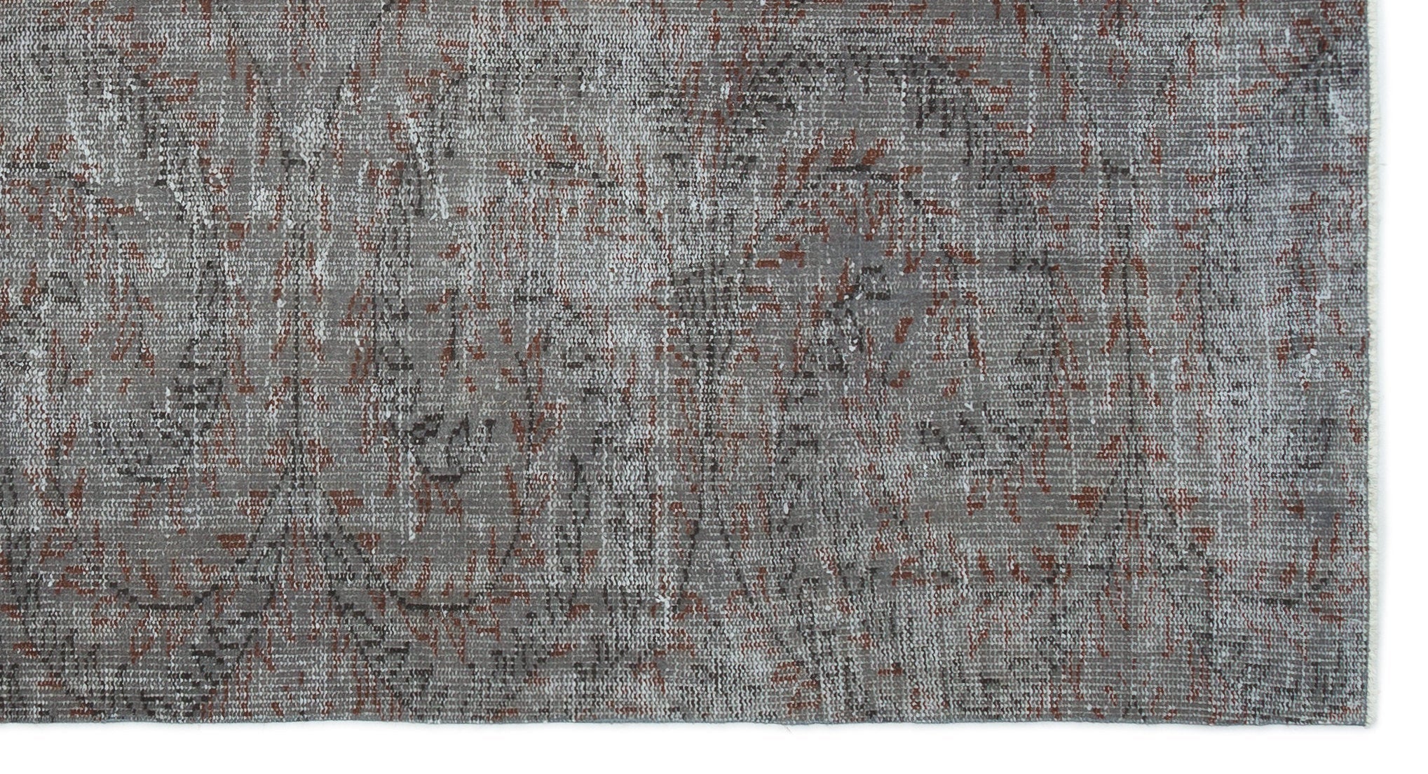 Atina Grey Vintage Wool Handmade Area Rug 5'3" x 9'1"