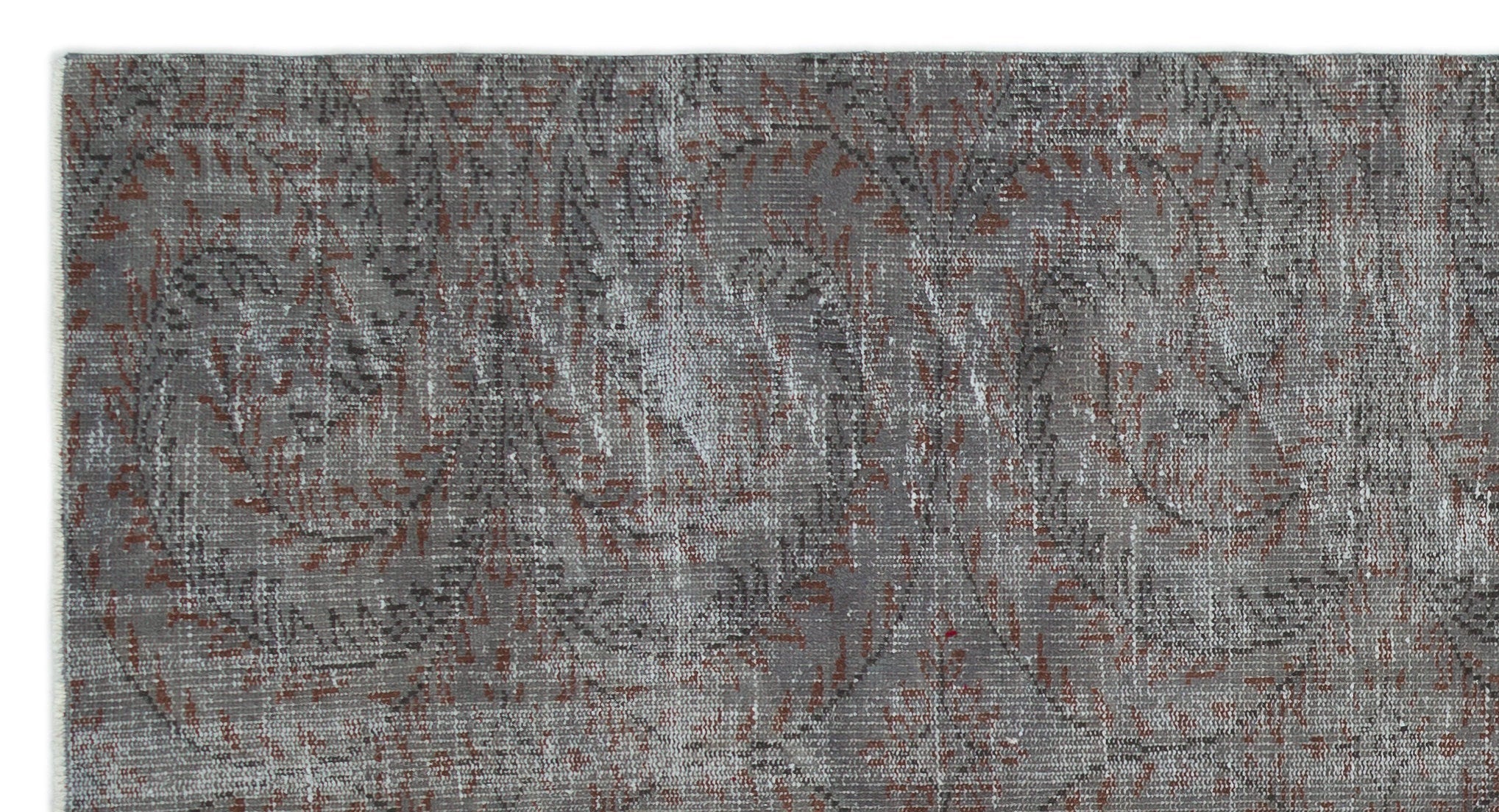Atina Grey Vintage Wool Handmade Area Rug 5'3" x 9'1"