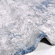 Modern Area Rug – Blue Machine Made Rug with 8 mm Pile Height, Dust Resistant