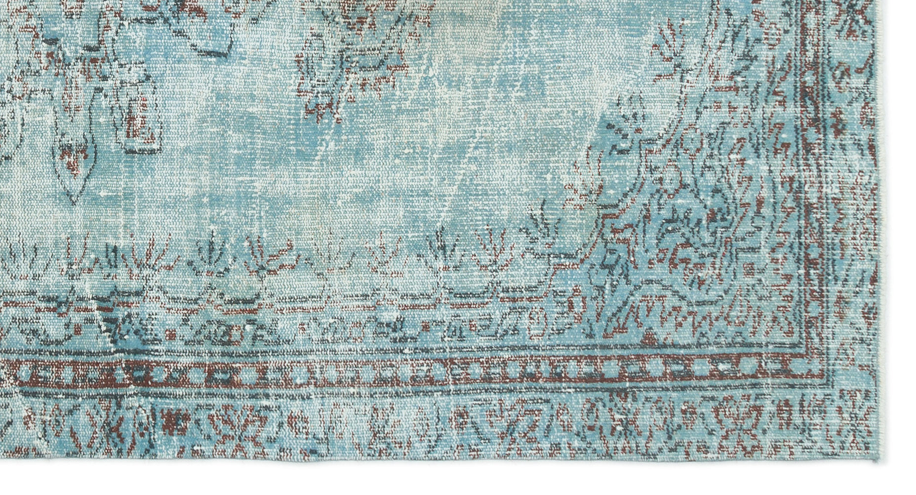 Atina Blue Vintage Wool Handmade Area Rug 4'9" x 8'6"