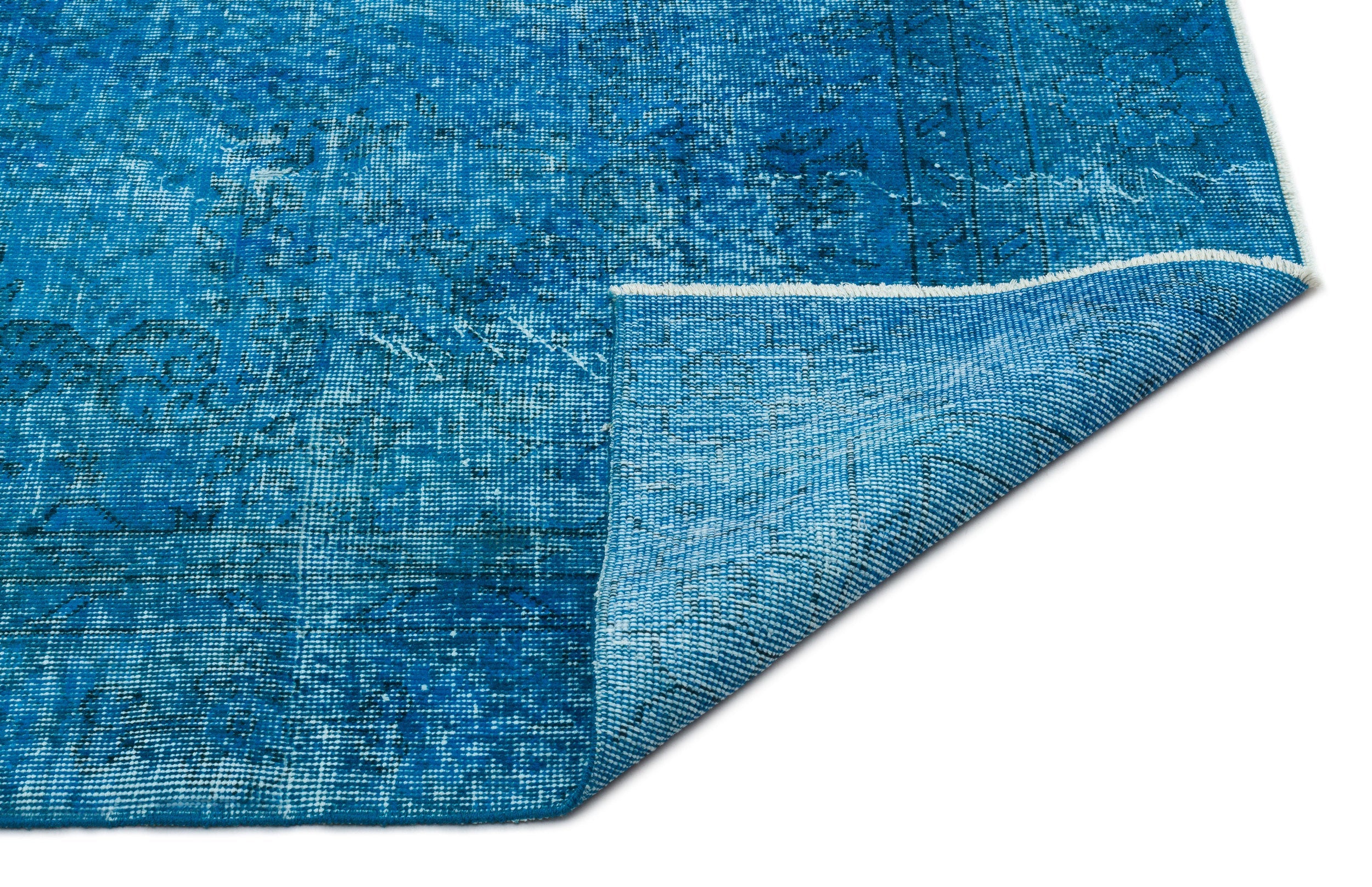 Atina Turquoise Vintage Wool Handmade Area Rug 5'11" x 9'5"