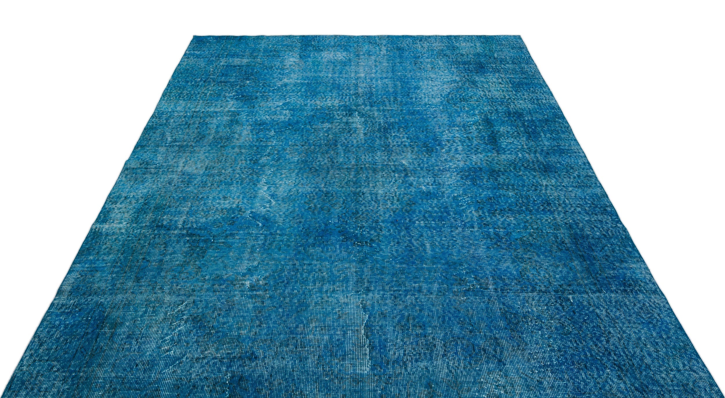 Atina Turquoise Vintage Wool Handmade Area Rug 5'11" x 9'5"