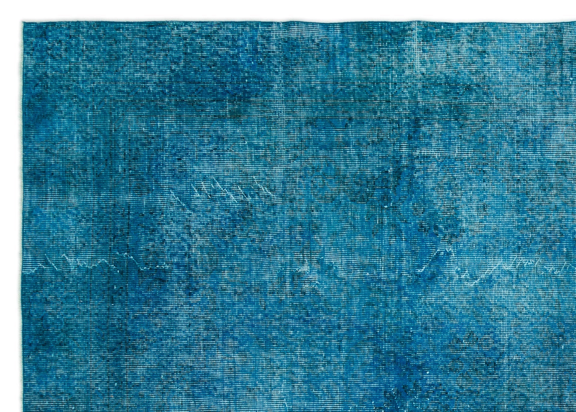 Atina Turquoise Vintage Wool Handmade Area Rug 5'11" x 9'5"