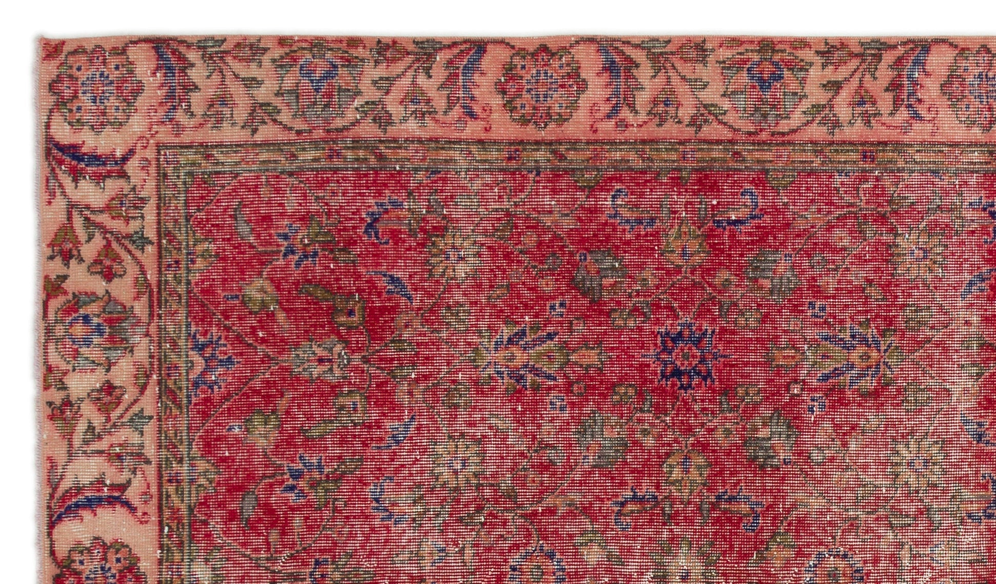 Atina Red Vintage Wool Handmade Area Rug 5'1" x 8'10"