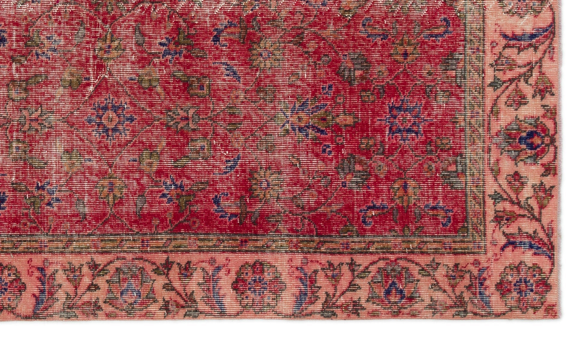 Atina Red Vintage Wool Handmade Area Rug 5'1" x 8'10"