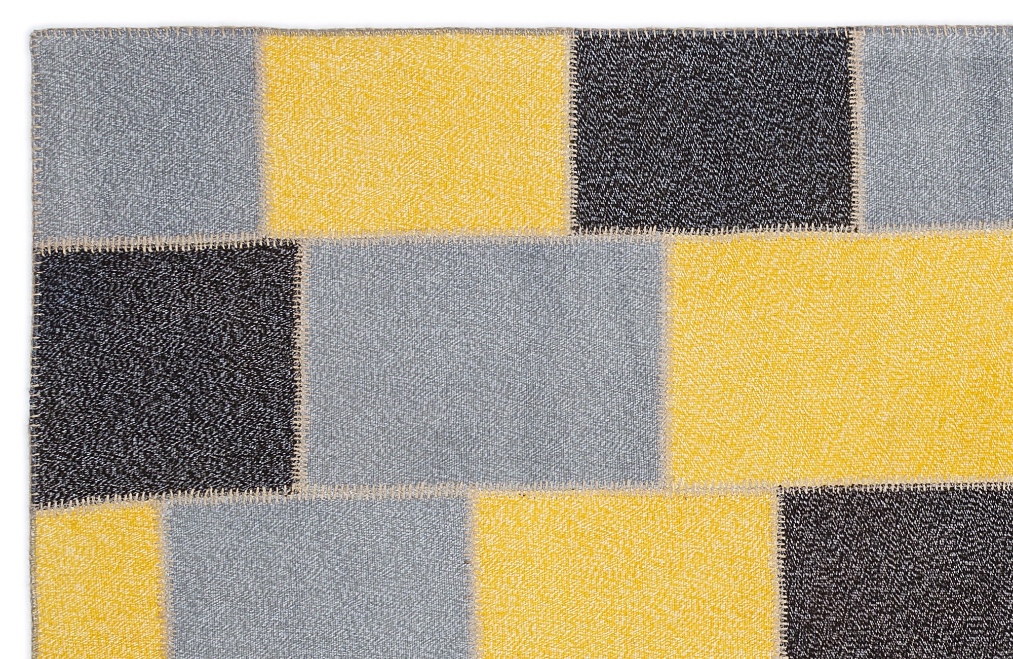 Iskece Grey Vintage Wool Handmade Area Rug 5'3" x 7'7"
