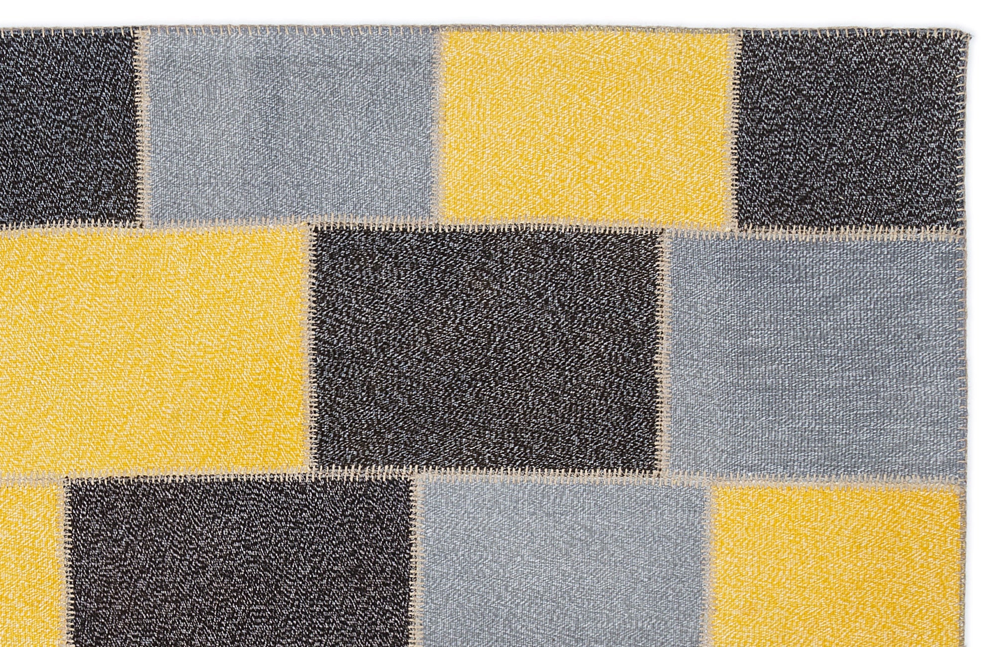 Iskece Grey Vintage Wool Handmade Area Rug 5'3" x 7'7"