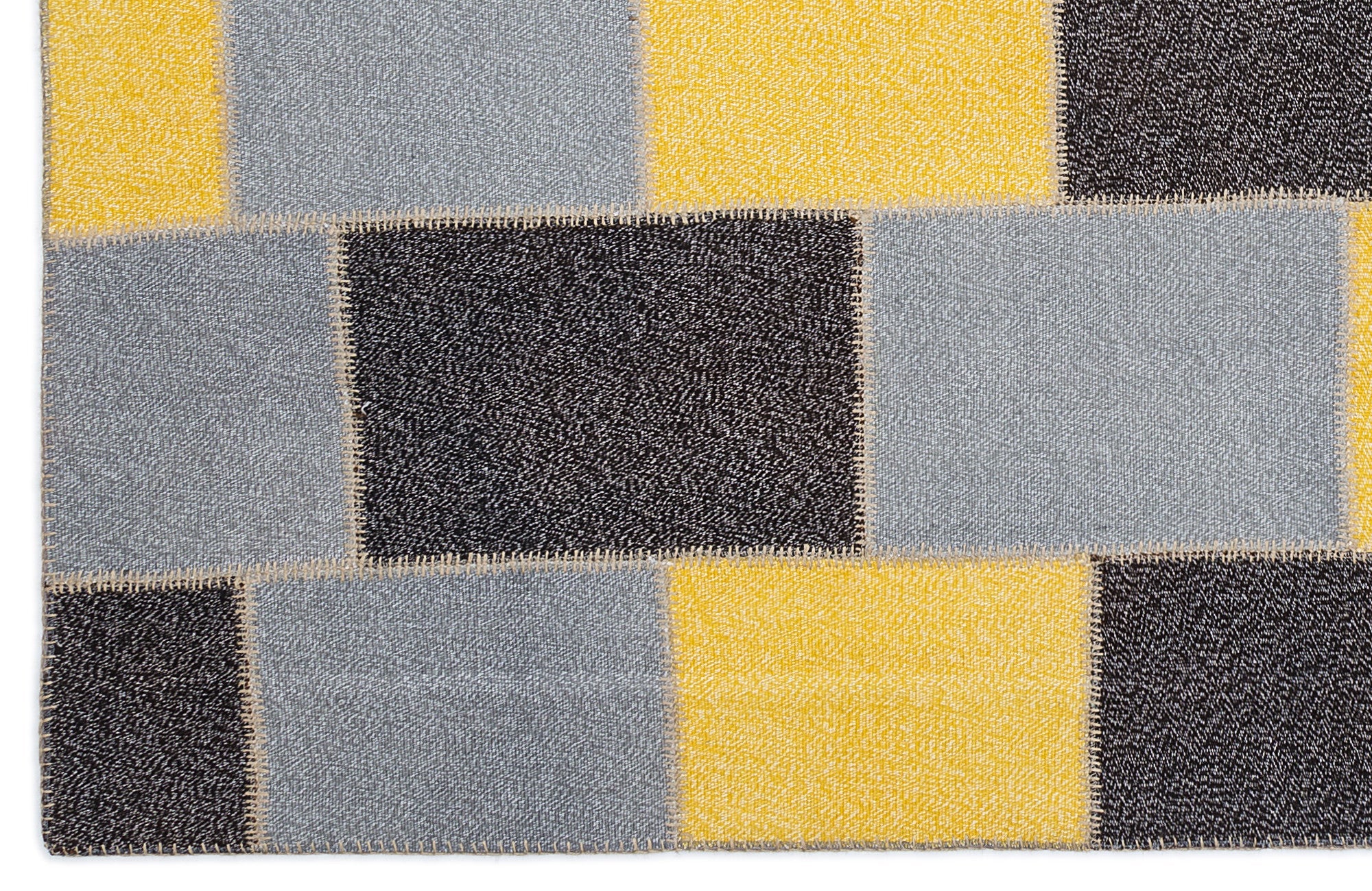 Iskece Grey Vintage Wool Handmade Area Rug 5'3" x 7'7"