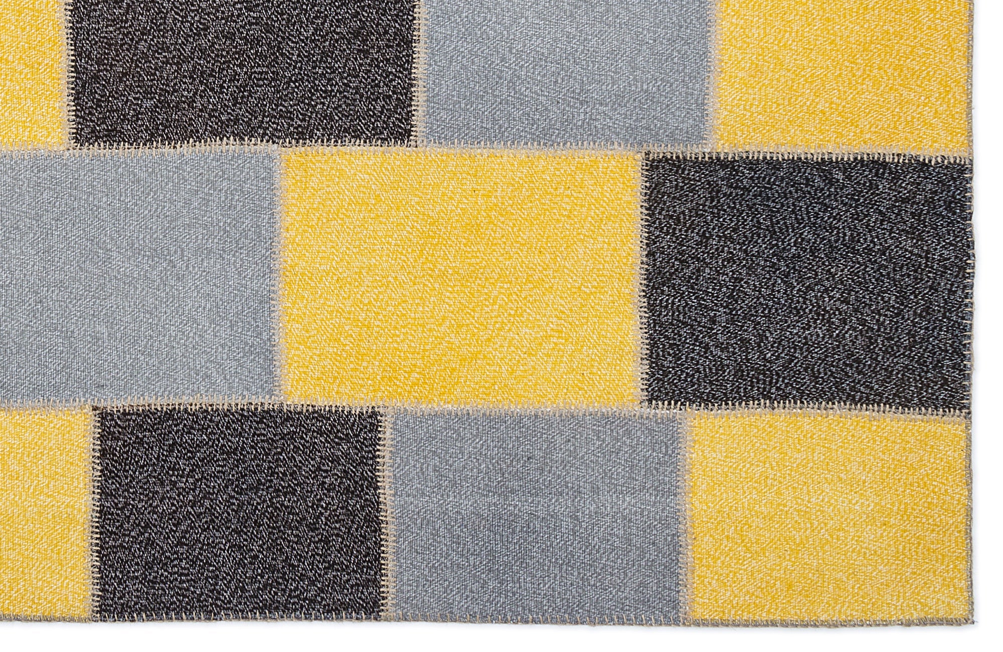 Iskece Grey Vintage Wool Handmade Area Rug 5'3" x 7'7"
