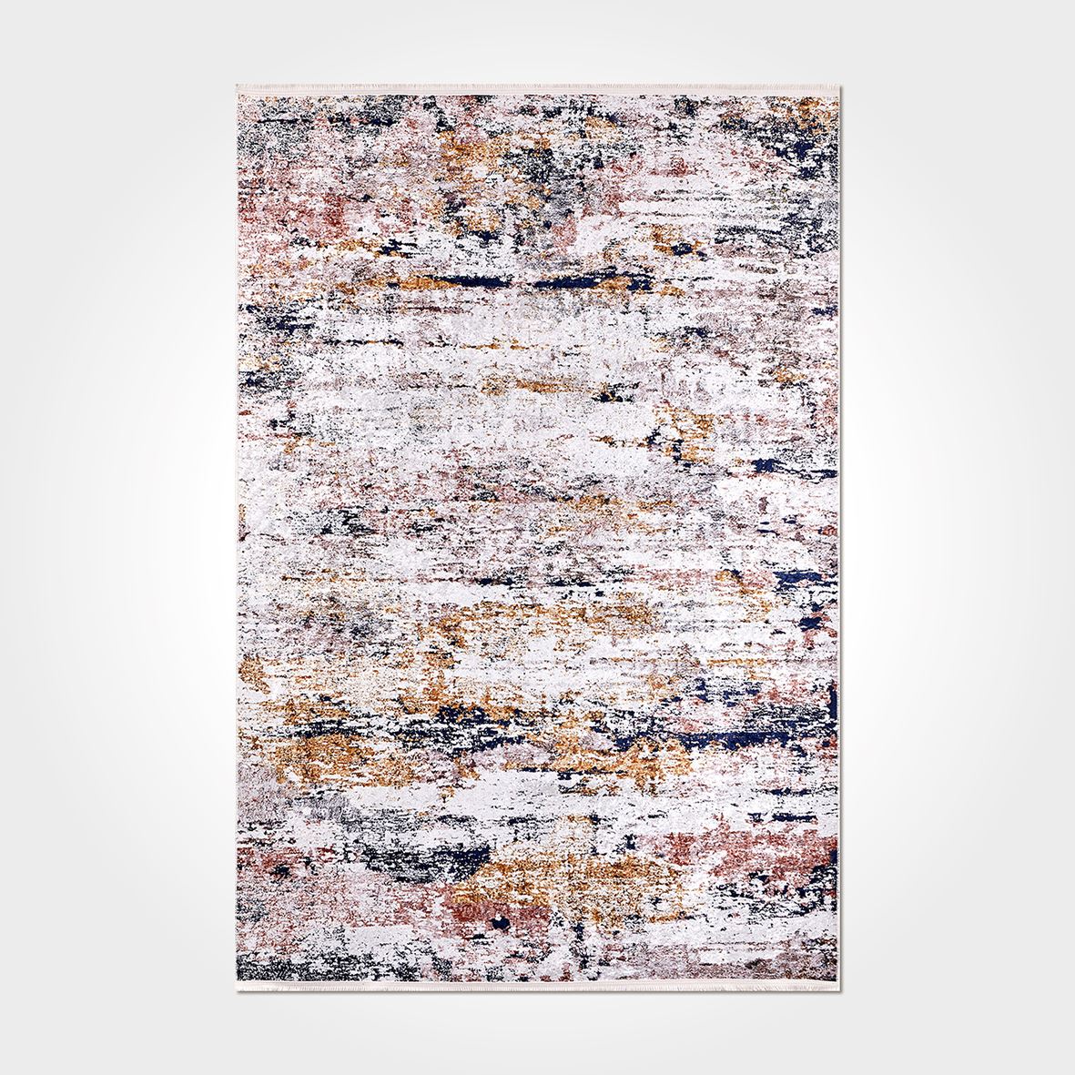 Modern Chenille Area Rug – Washable Non Slip Grey Cotton Polyester Carpet