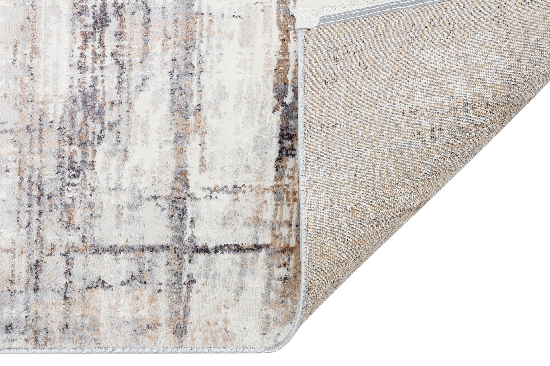 Vintage Area Rug – Machine Made Cream Washable Carpet with Anti Slip Backing