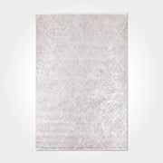 Quine Cream Geometric Chenille and Cotton Digital Print Area Rug