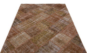 Iskece Brown Vintage Wool Handmade Area Rug 5'2" x 7'7"
