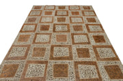 Iskece Beige Vintage Wool Handmade Area Rug 6'4" x 9'2"