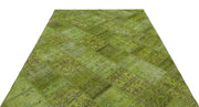 Iskece Green Vintage Wool Handmade Area Rug 6'3" x 9'4"