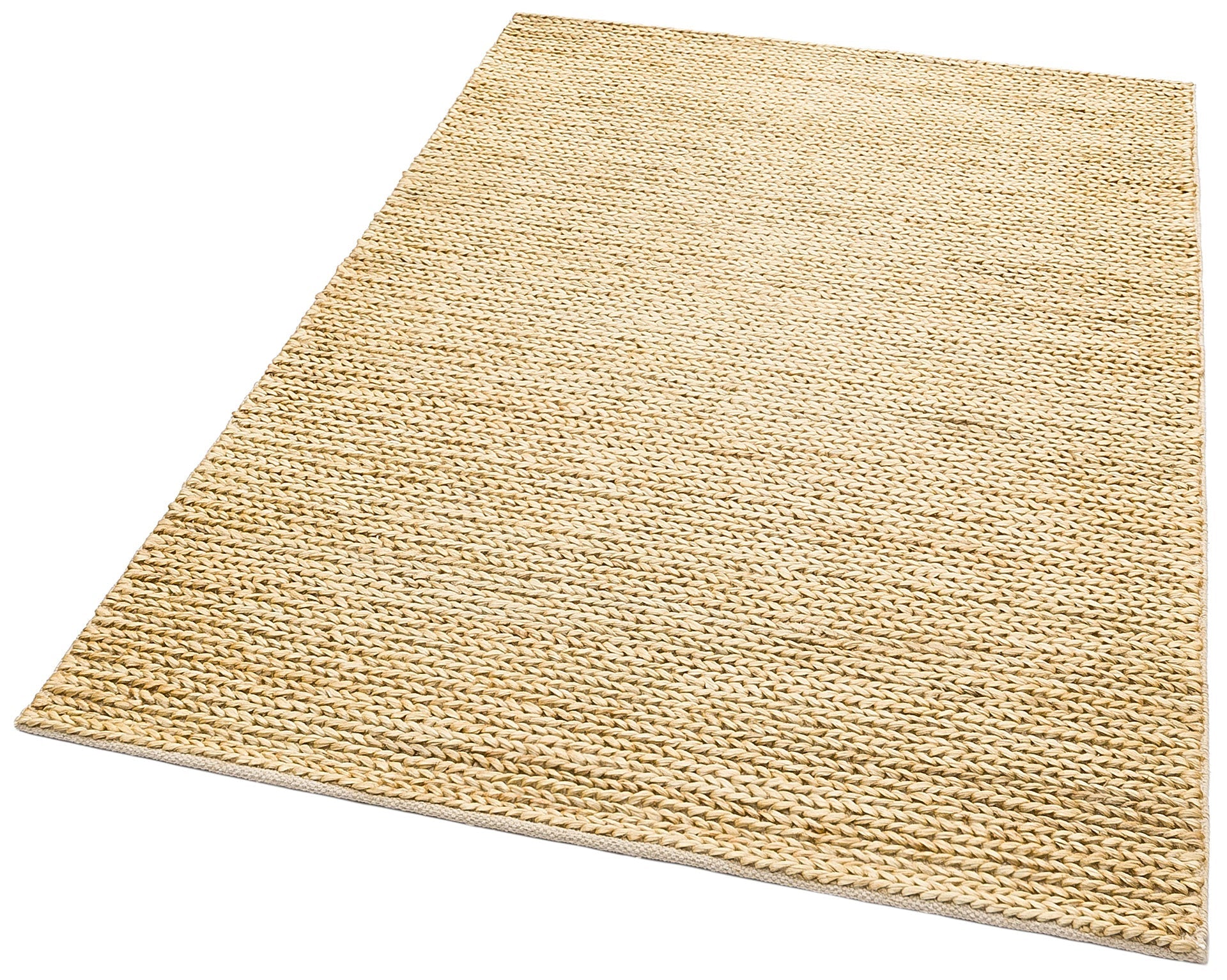 Handmade Jute Rug - Modern Cream Flatweave Natural Fiber Carpet for Living Room