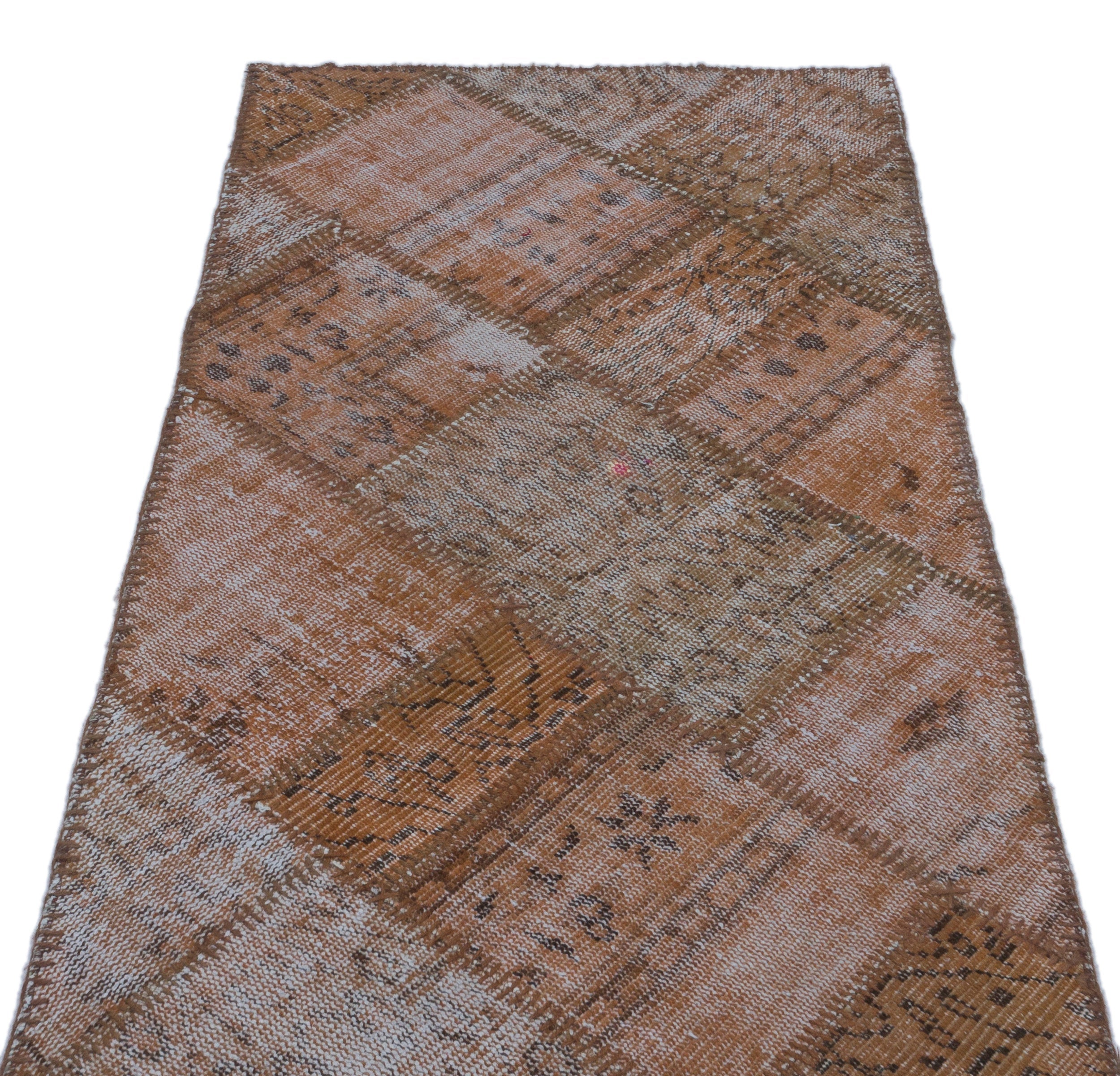 Iskece Brown Vintage Wool Handmade Area Rug 2'7" x 5'0"