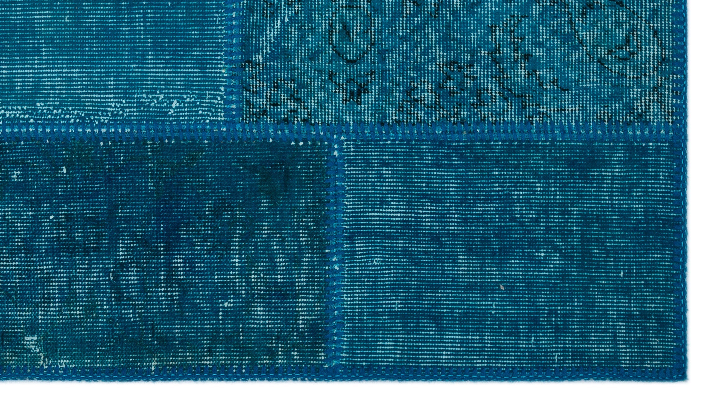 Iskece Turquoise Vintage Wool Handmade Area Rug 2'8" x 4'11"