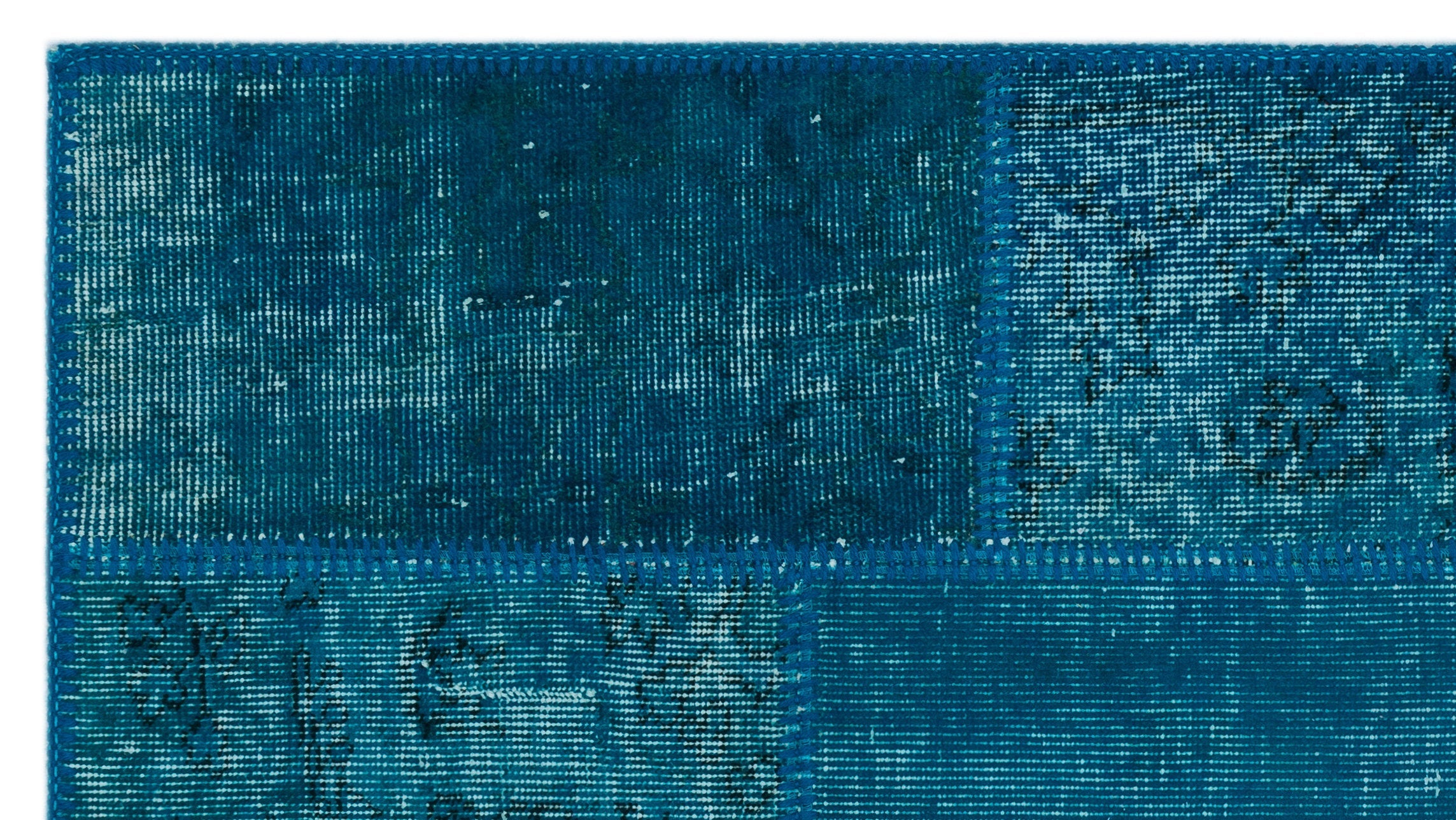 Iskece Turquoise Vintage Wool Handmade Area Rug 2'8" x 4'11"