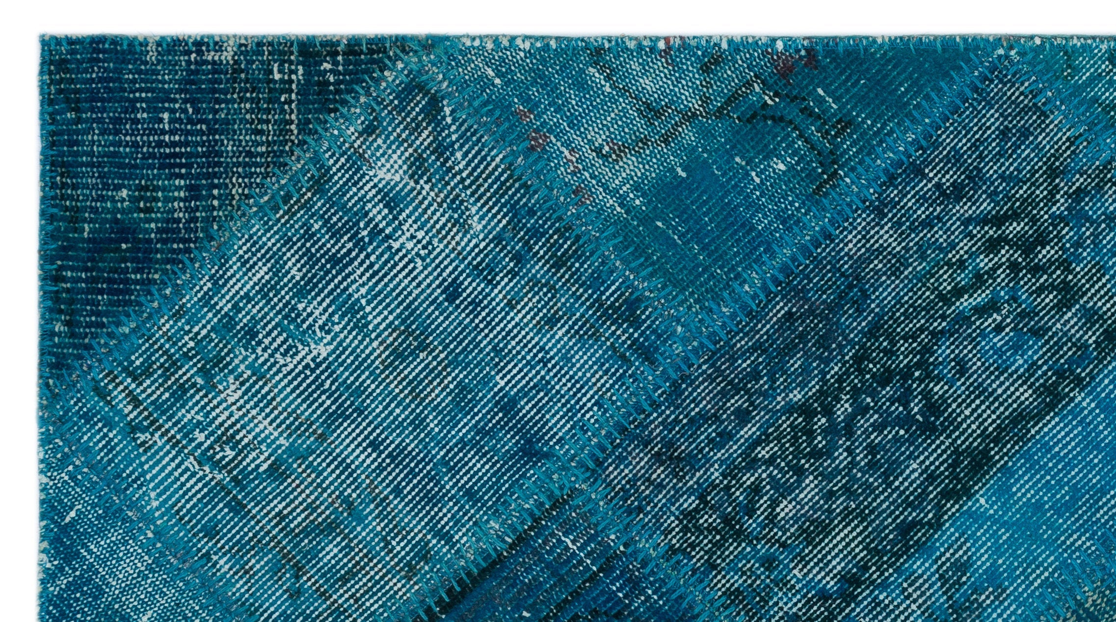 Iskece Turquoise Vintage Wool Handmade Area Rug 2'8" x 4'11"