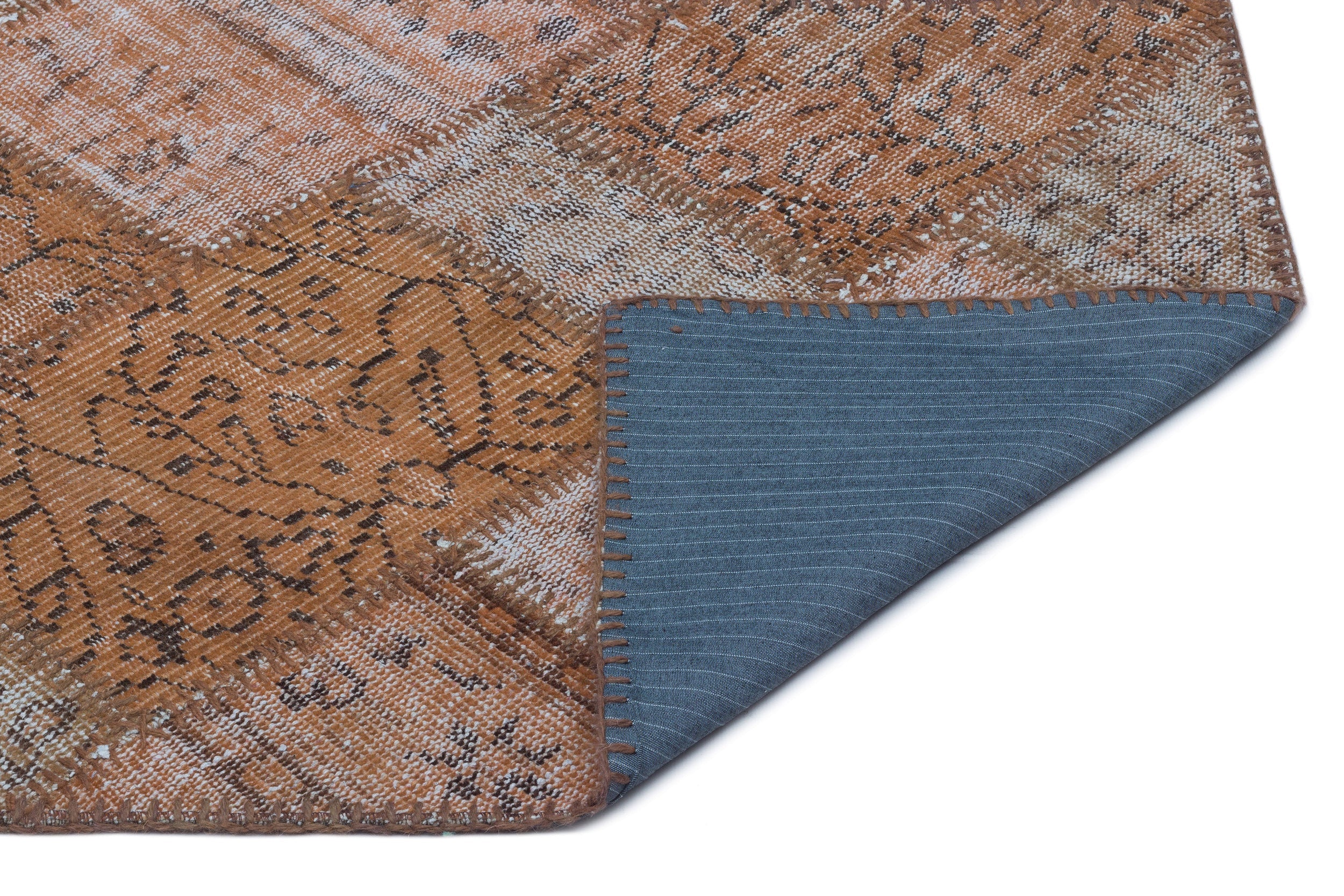 Iskece Brown Vintage Wool Handmade Area Rug 2'7" x 5'0"