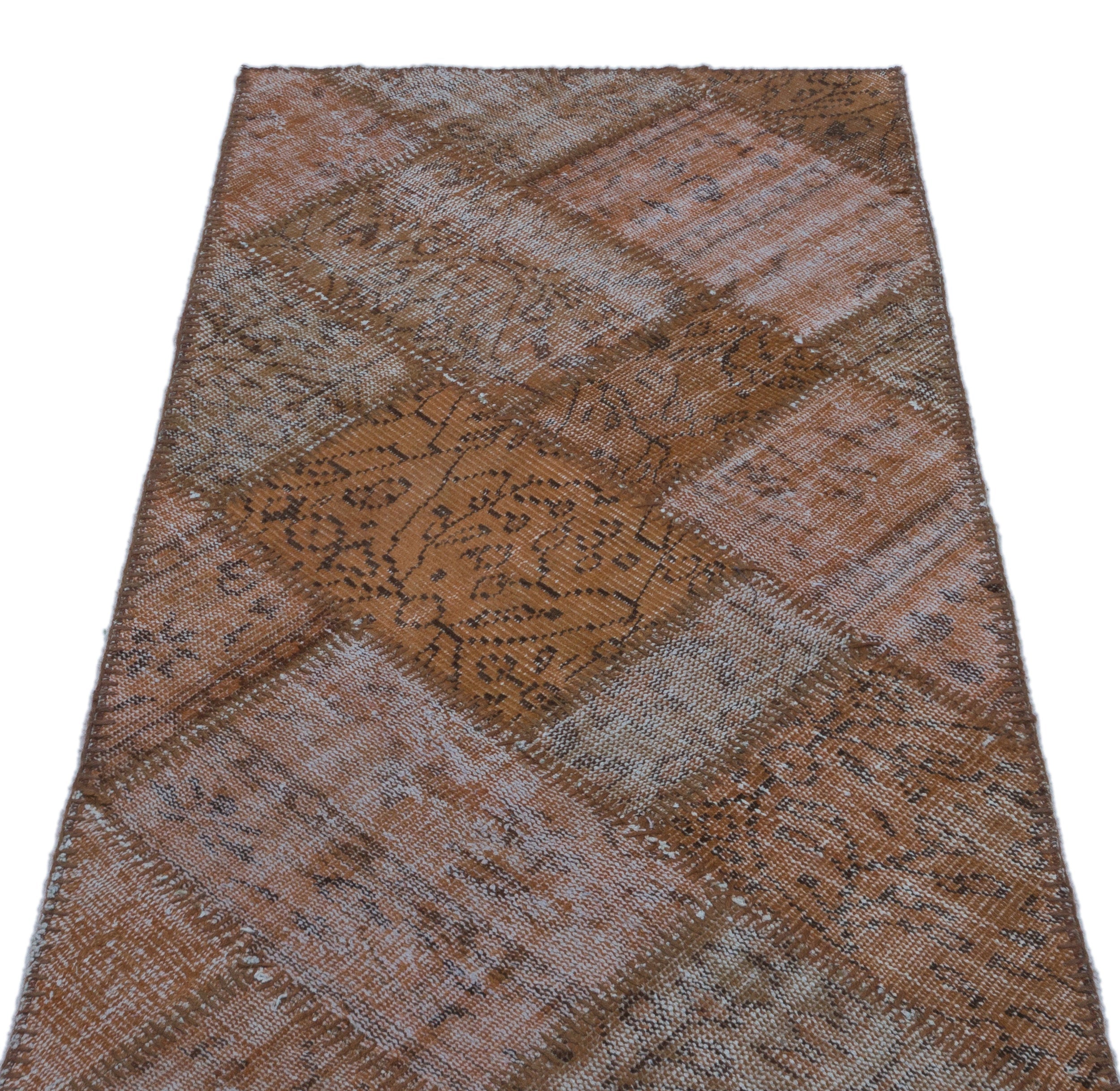 Iskece Brown Vintage Wool Handmade Area Rug 2'7" x 5'0"