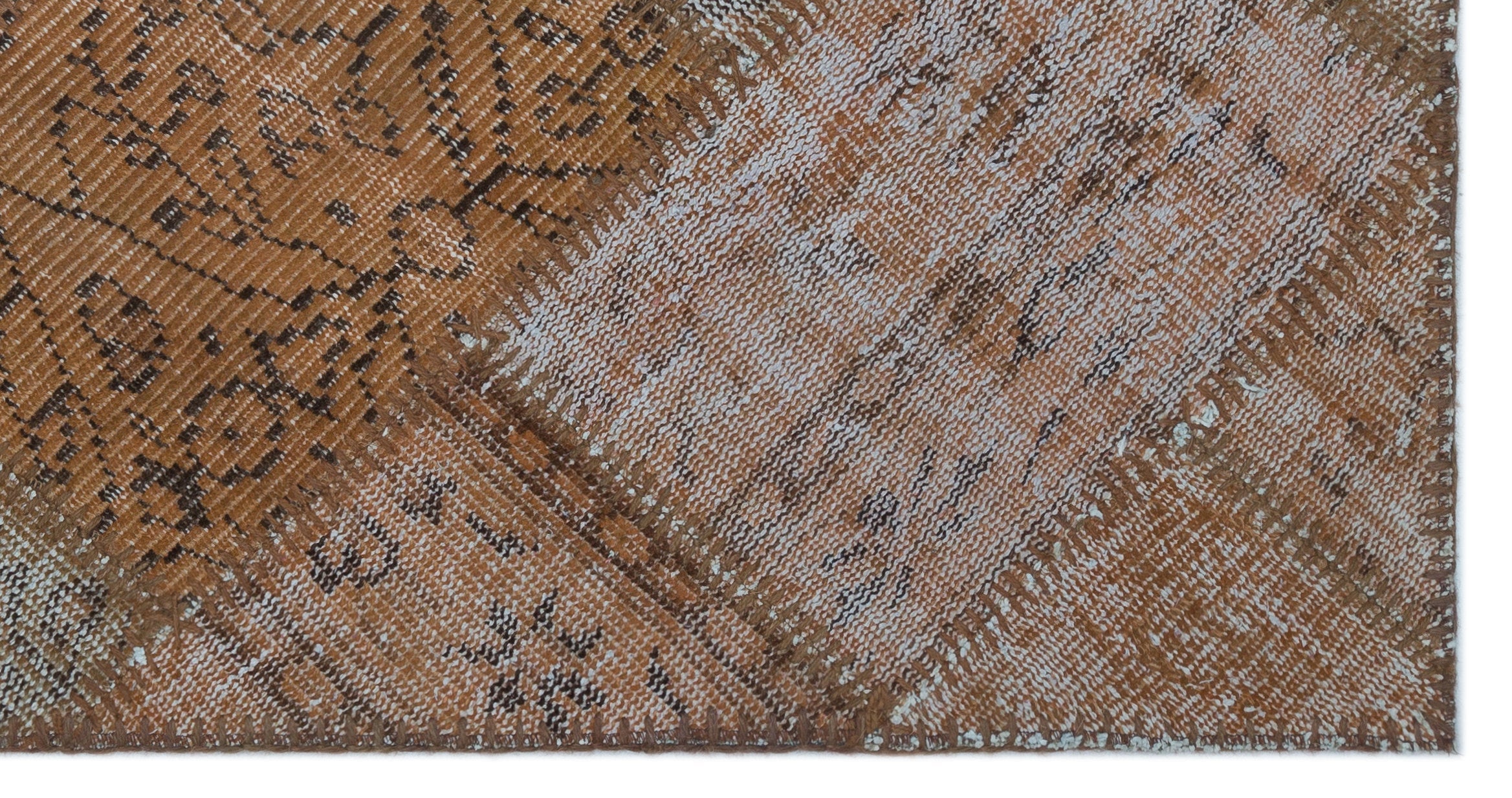 Iskece Brown Vintage Wool Handmade Area Rug 2'7" x 5'0"
