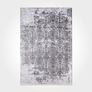Vintage Chenille Rug – Washable Non Slip Cotton Area Rug Grey Carpet