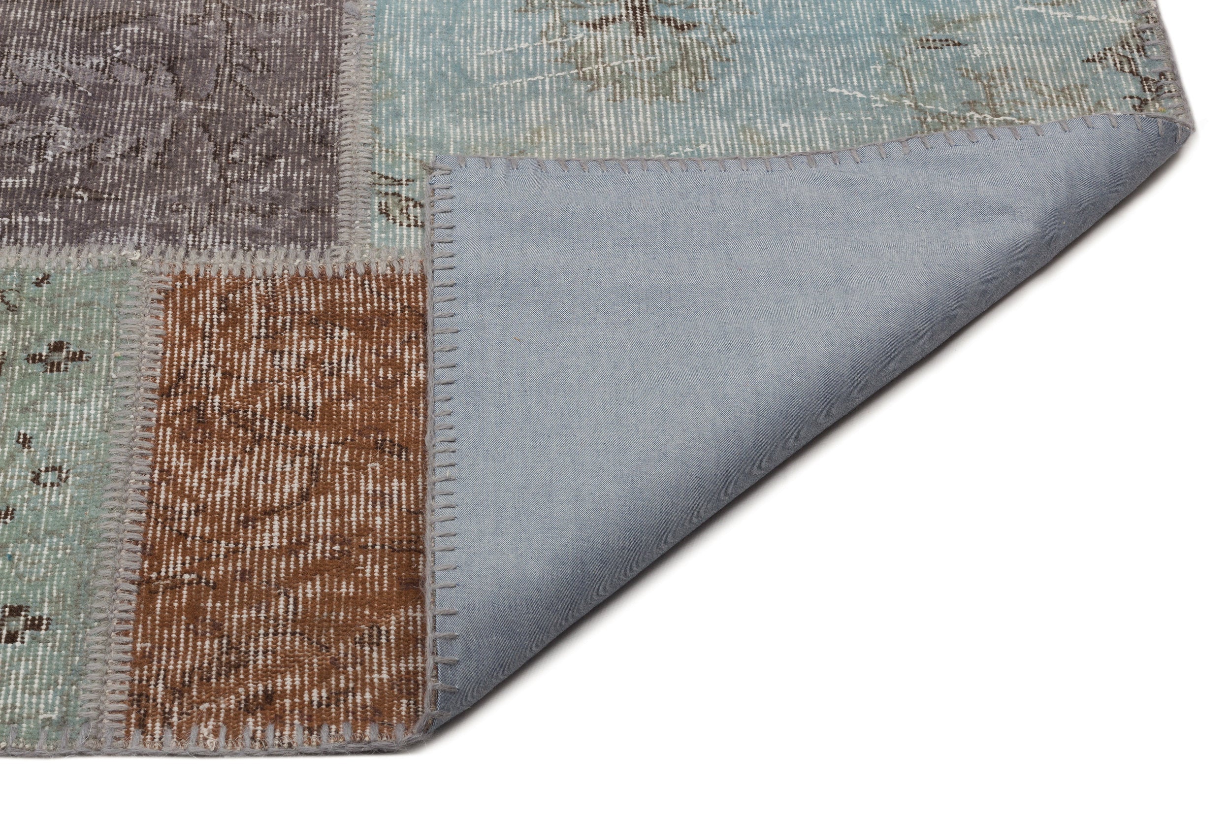 Iskece Grey Vintage Wool Handmade Area Rug 9'0" x 12'0"