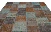 Iskece Grey Vintage Wool Handmade Area Rug 9'0" x 12'0"