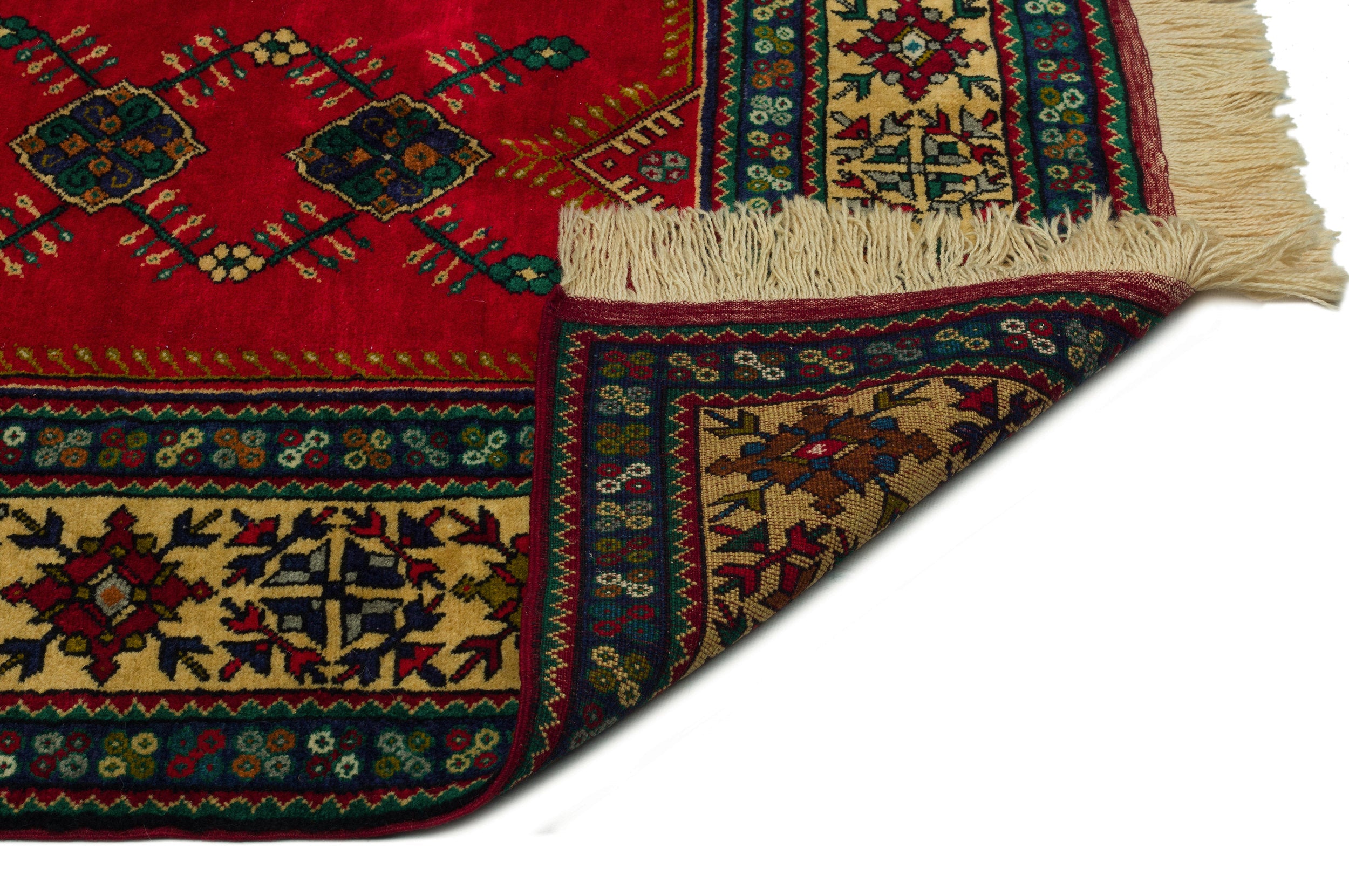 Atina Red Vintage Wool Handmade Area Rug 4'0" x 6'11"