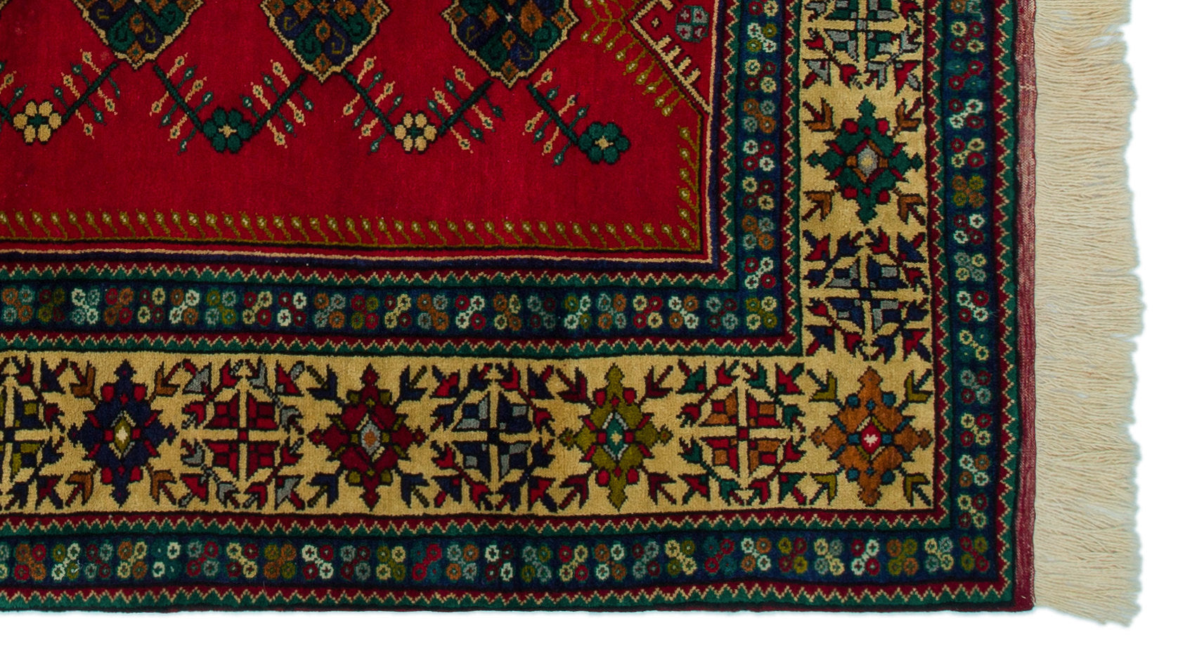 Atina Red Vintage Wool Handmade Area Rug 4'0" x 6'11"