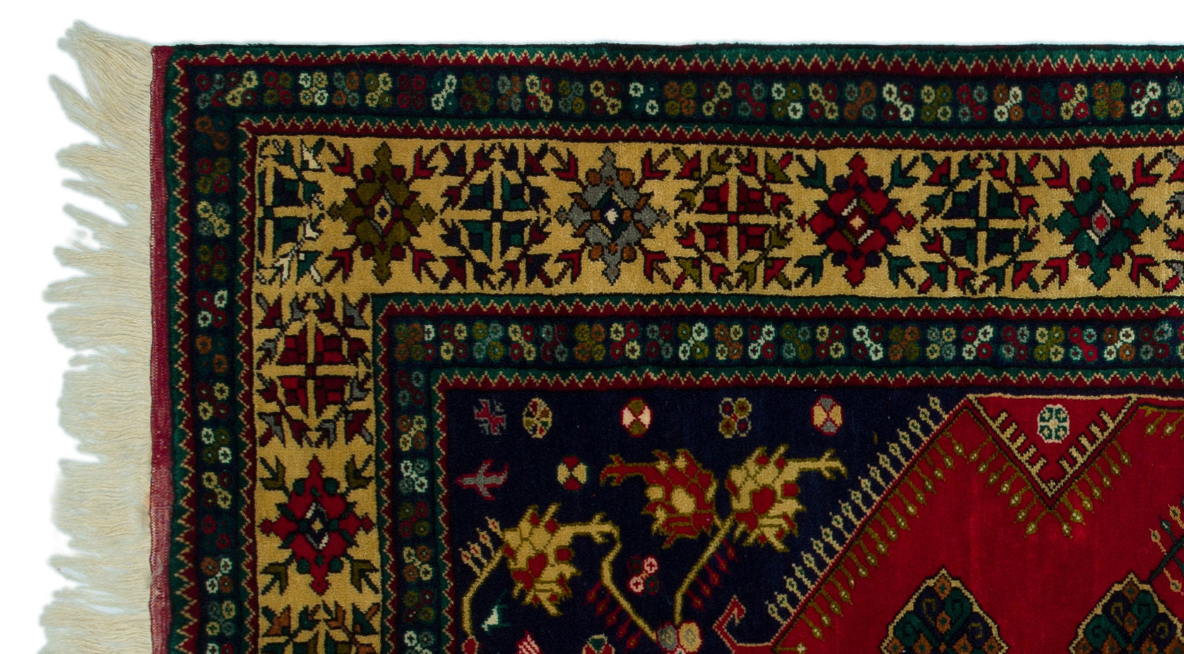 Atina Red Vintage Wool Handmade Area Rug 4'0" x 6'11"