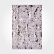 Modern Area Rug - Machine Made Rug with Cream Green Acrylic Yarn Carpet by Crea