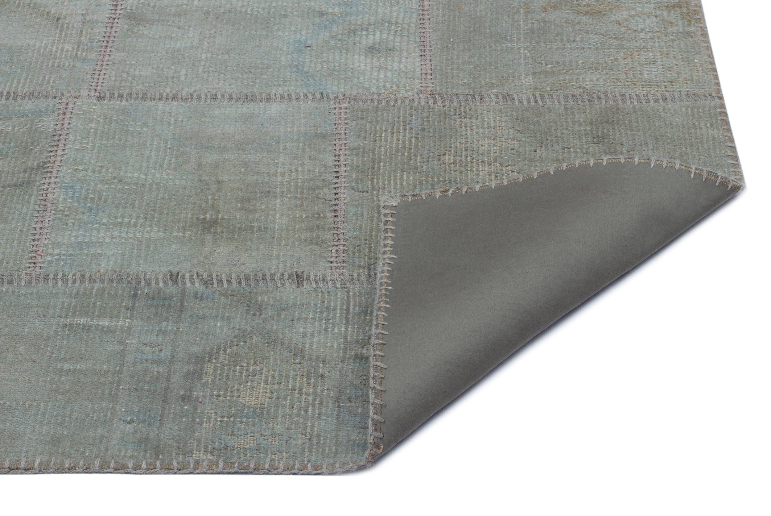 Iskece Grey Vintage Wool Handmade Area Rug 3'11" x 5'11"