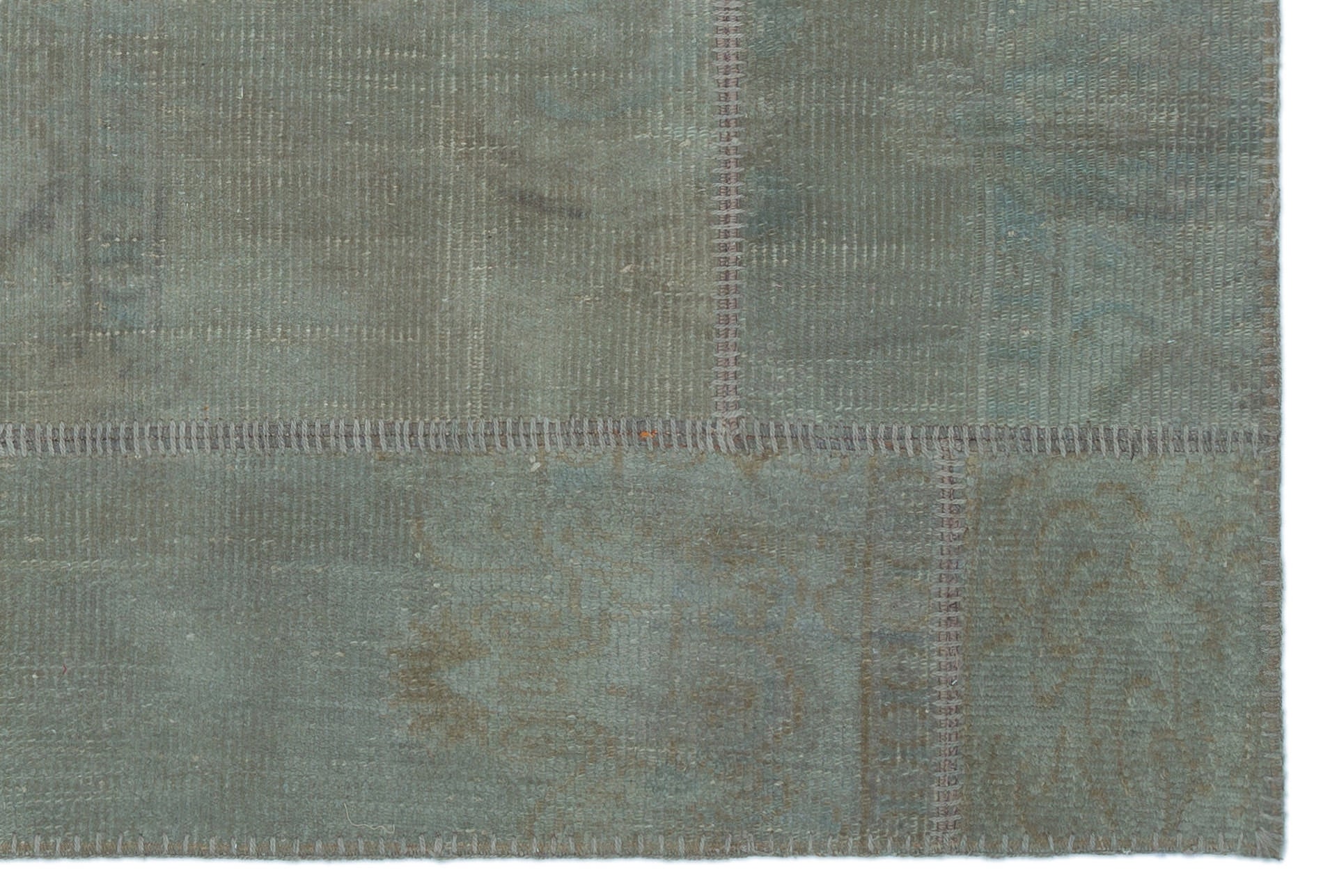 Iskece Grey Vintage Wool Handmade Area Rug 3'11" x 5'11"