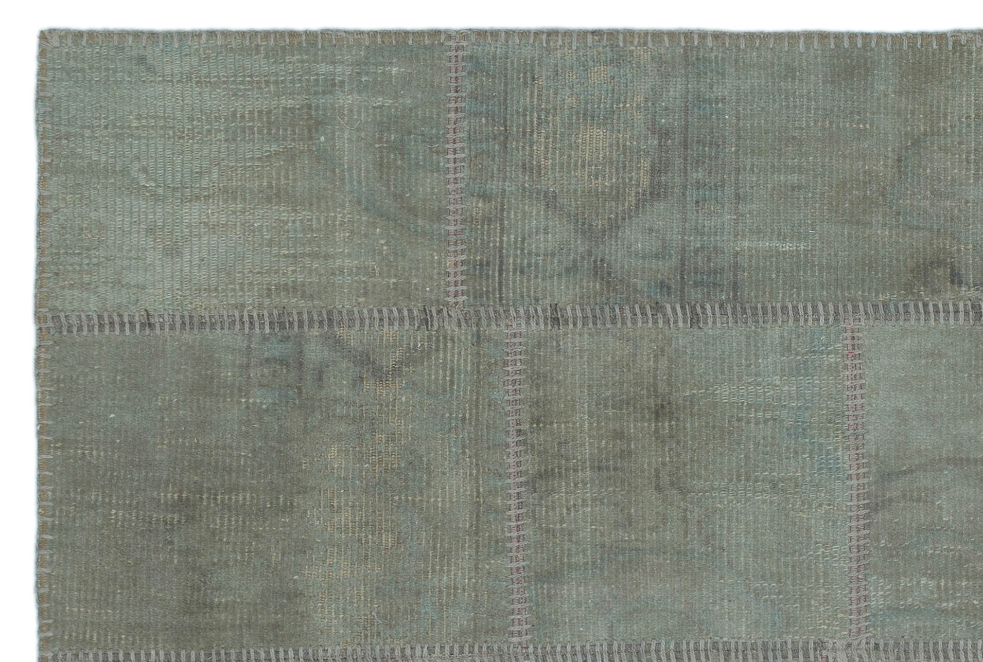 Iskece Grey Vintage Wool Handmade Area Rug 3'11" x 5'11"