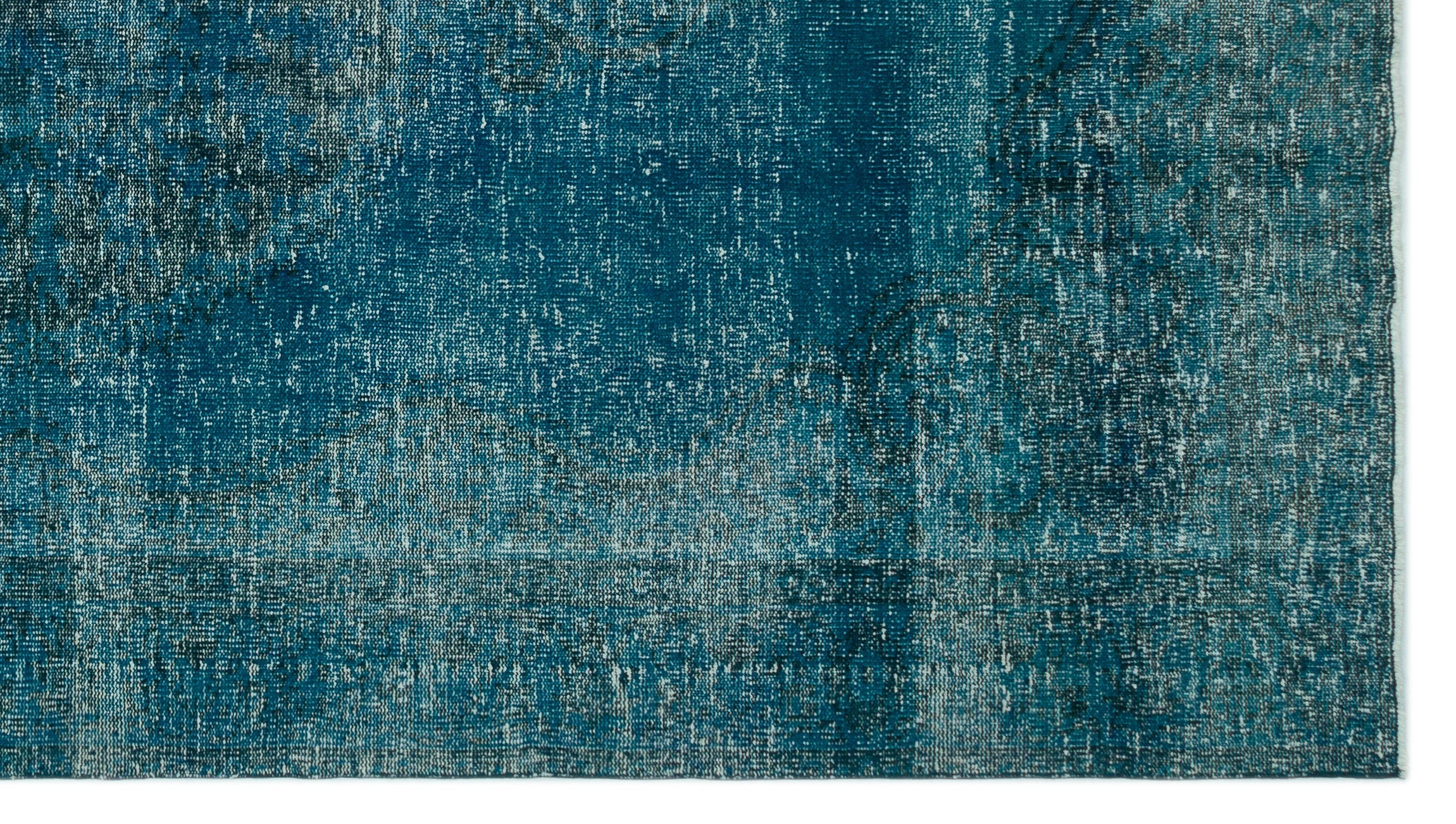 Atina Turquoise Vintage Wool Handmade Area Rug 5'10" x 10'7"