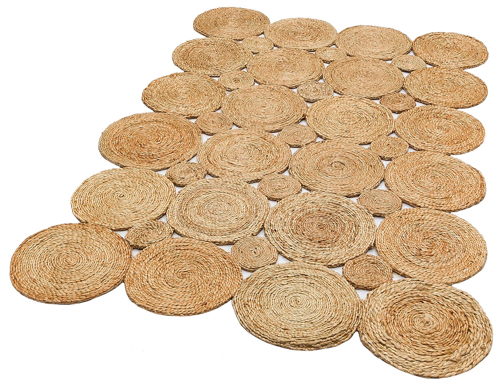 Modern Jute Rug – Hand Woven Natural Fiber Carpet | Soft Texture, Dust Free