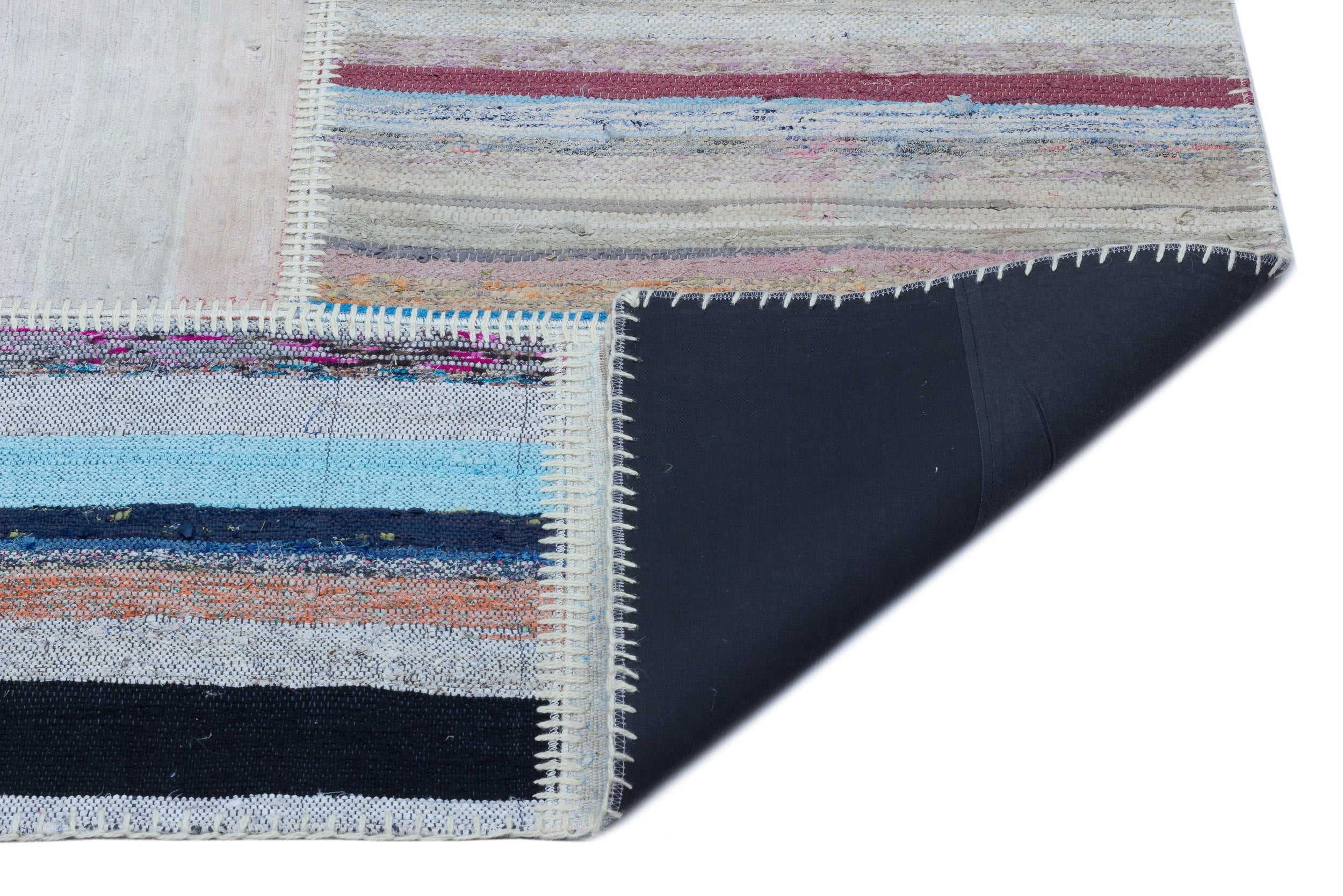 Teselya 22518 Multy Striped Wool Handmade Area Rug 5'3" x 7'6"