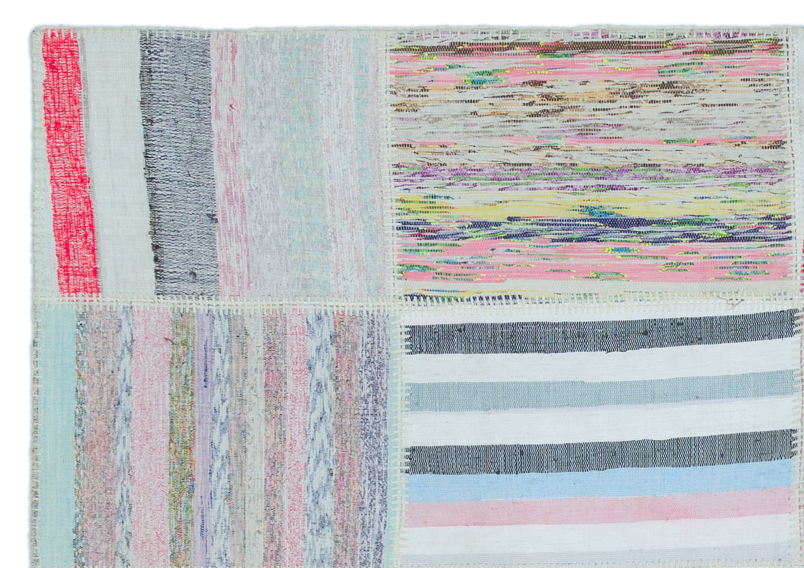 Teselya 22537 Multy Striped Wool Handmade Area Rug 5'3" x 7'5"