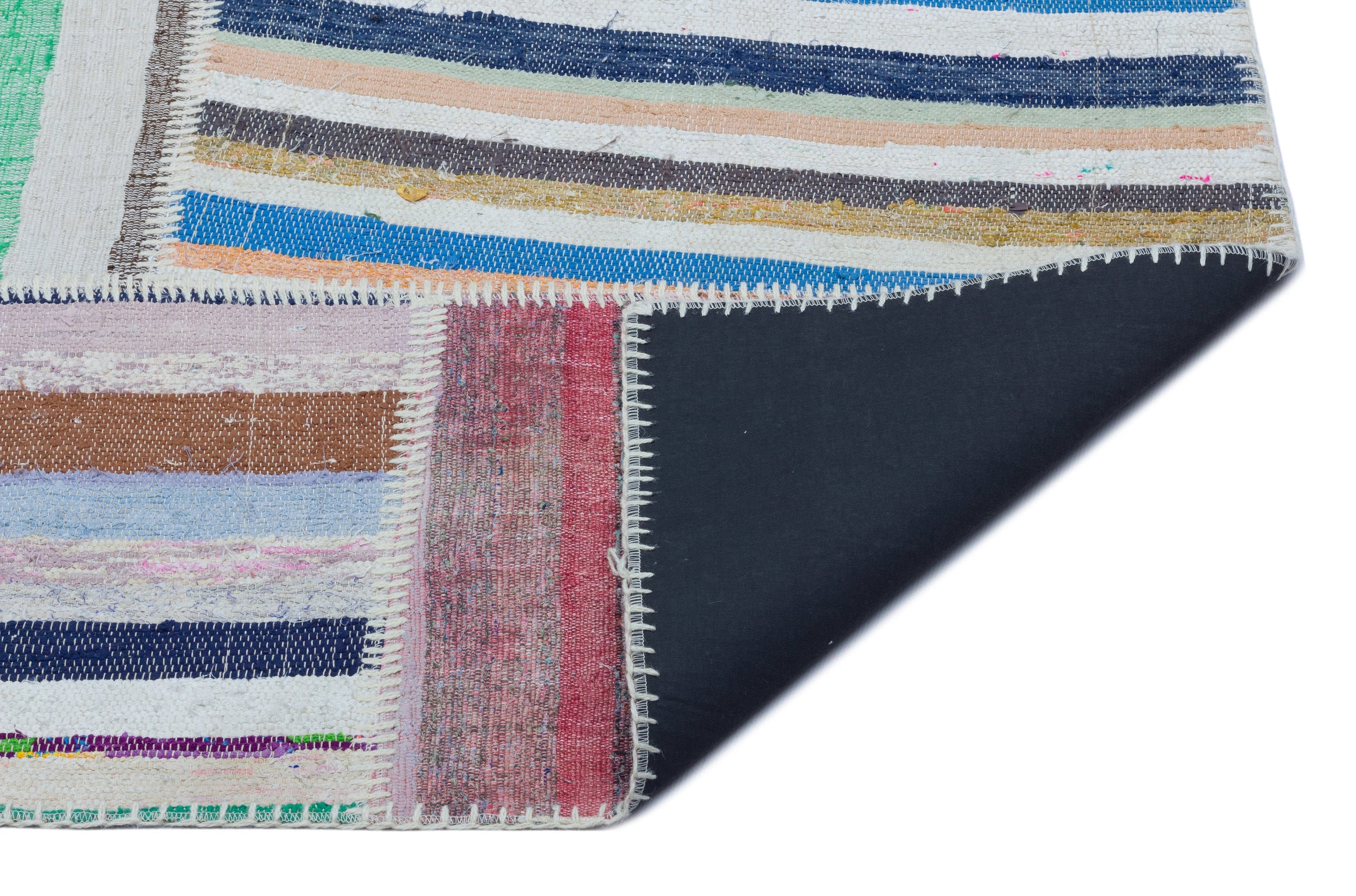 Teselya 22541 Multy Striped Wool Handmade Area Rug 5'3" x 7'5"