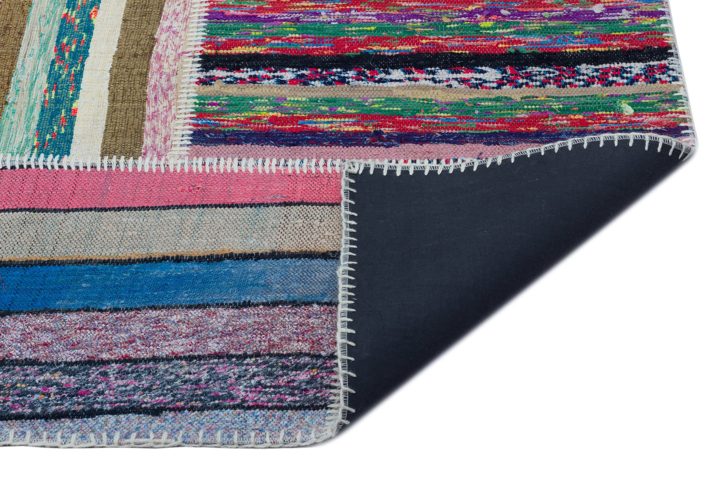 Teselya 22542 Multy Striped Wool Handmade Area Rug 5'3" x 7'5"
