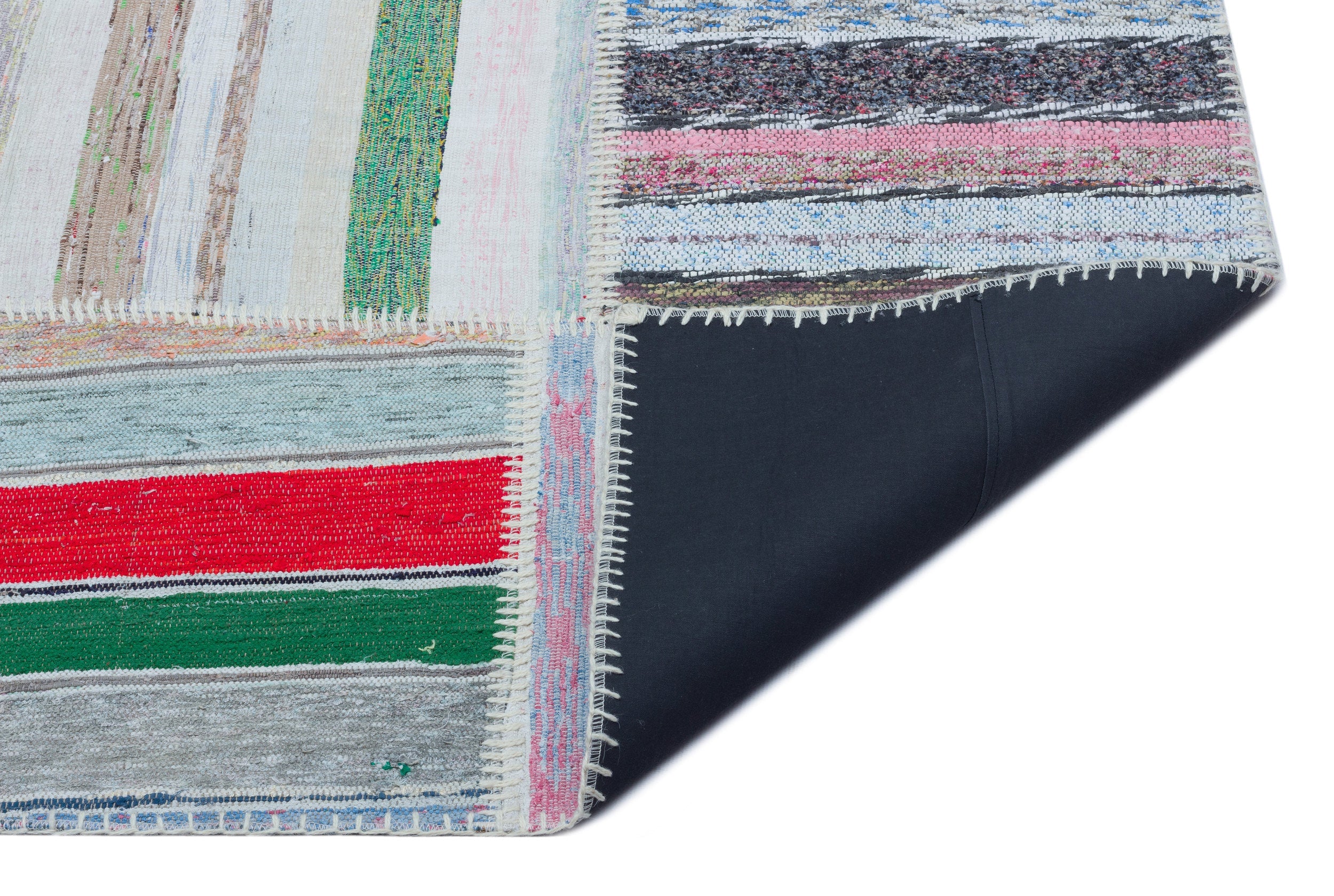 Teselya 22545 Multy Striped Wool Handmade Area Rug 5'3" x 7'6"