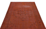 Atina Orange Vintage Wool Handmade Area Rug 5'7" x 8'4"