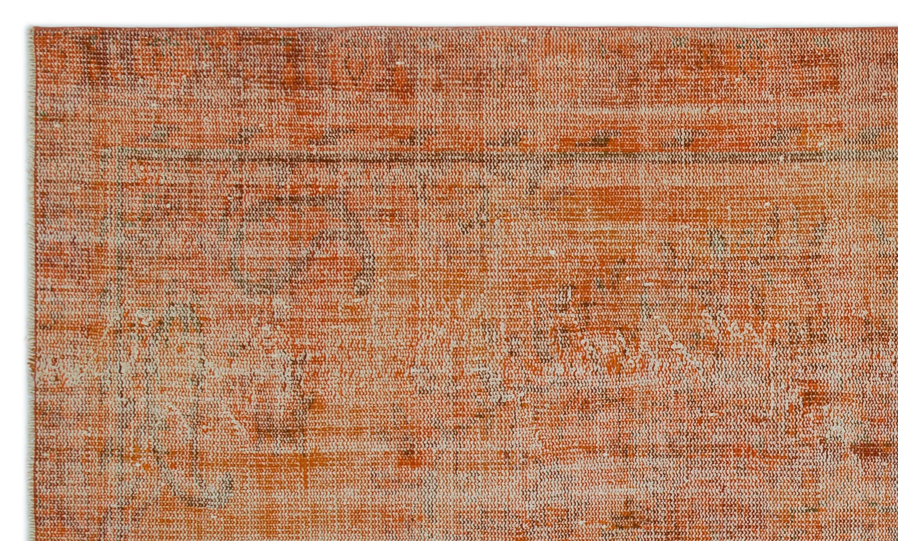 Atina Orange Vintage Wool Handmade Area Rug 5'1" x 8'6"