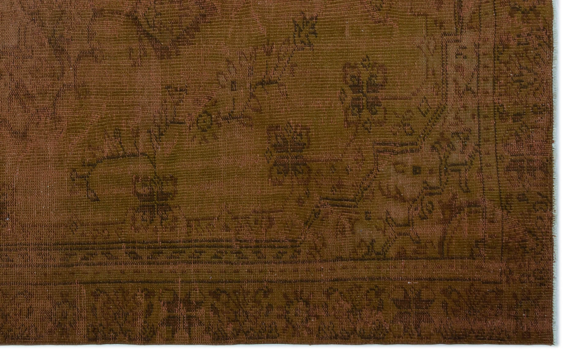 Atina Brown Vintage Wool Handmade Area Rug 5'7" x 8'8"